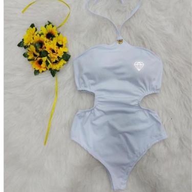 Imagem de Body Maiô Suplex com Bojo Estampa Refletiva - gringas model, Branco, Ú