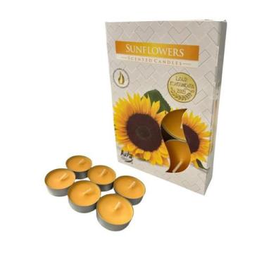 Imagem de Kit 6 Velas Girassol Rechaud Difusor Flut. Fondue 6h - Lua Mística - 1