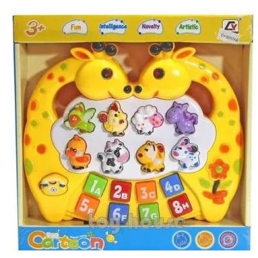 Imagem de Brinquedo Teclado Cartoon Girafinha Com Sons de Animais. - fun games