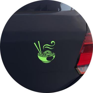 Imagem de Adesivo de Carro Bowl de Noodles Macarrão - Cor Verde Claro - Melhor A