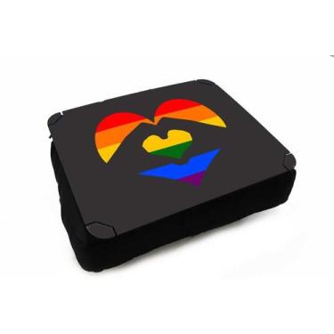 Imagem de Almofada Bandeja, LGBT, Coração - Deluzz