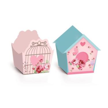 Imagem de Forminha para Doces Cachepot Festa Jardim Encantado - Casinha - 24 uni