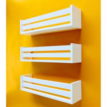 Imagem de Prateleira Mdf Para Organizar Livros Infantis Nicho de Parede Porta Br