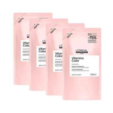 Imagem de Kit 4 Refis Shampoo Vitamino Color 240ml - Loreal