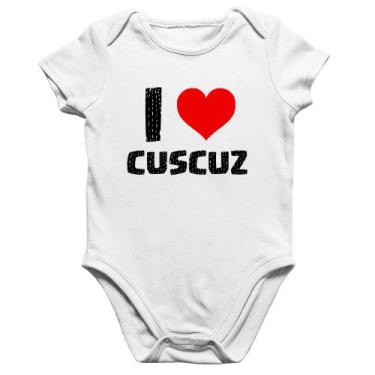 Imagem de Body Bebê Algodão I love cuscuz - Foca na Moda, Branco, P