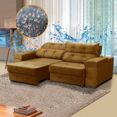 Imagem de Sofá Impermeável Retrátil 3 Lugares Ravello 220 Cm Reclinável Veludo D