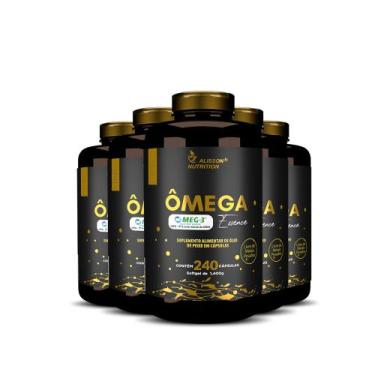Imagem de Mega Ômega-3 1000mg 5x240cápsulas - Rico Em Epa 540mg Dha 360mg - Alis