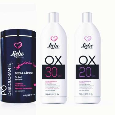 Imagem de Kit Po descolorante Liebe Emulsao Reledadora 20 e 30 Volume - Liebe Co