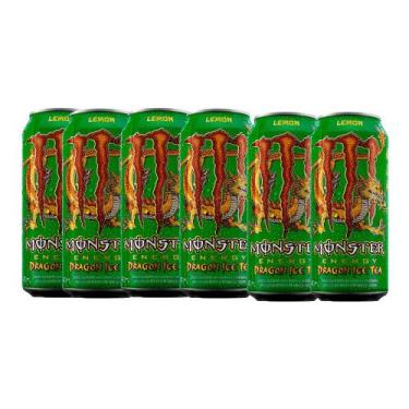 Imagem de Kit 6 Energético Monster Energy Dragon Ice Tea Lemon 473ml