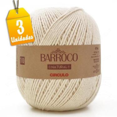 Imagem de Kit Barbante Barroco Natural 4/10 10 Fios 700g - 3 unidades - CÍRCULO