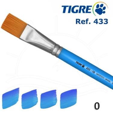 Imagem de Pincel Tigre 433 - Chato Sintético Dourado, 0
