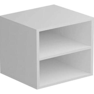 Imagem de Mesa Cabeceira Branco Lateral Da Cama Suspensa Quarto Ecos - Decorar e