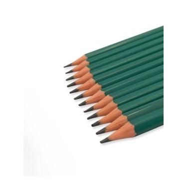 Imagem de Lápis HB Preto Sem Borracha Caixa Com 12 Unidades Para Escrita Lápis S