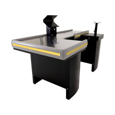 Imagem de Caixa de Supermercado Com Furação Para Balança 2,00m Checkout Bilateral Kit Automação Innal