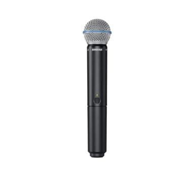 Imagem de Shure Transmissor portátil BLX2/B58 com cápsula de microfone vocal BETA 58A - para uso com sistemas de microfone sem fio BLX, receptor vendido separadamente | Banda H9 (BLX2/B58=-H9)