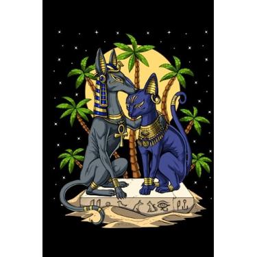 Imagem de Ancient Egyptian Mythology Notebook: Egyptian Mythology Gods Anubis Bastet Black Lined Notebook