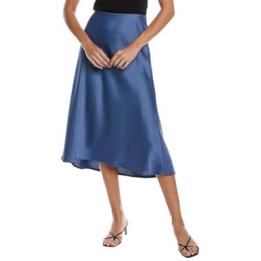 Imagem de Anne Klein Saia rodada feminina sem forro, Blue Jay, G