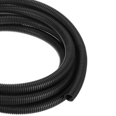 Imagem de DMiotech Tubo de tear de fio de 6 m de polegada, protetores de cabo de conduíte flexível para animais de estimação para escritório, casa, jardim, preto