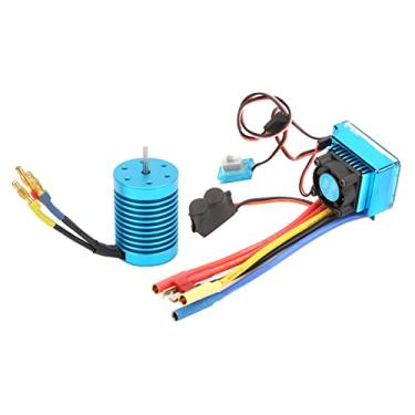Imagem de Conjunto de Motor Sem Escova RC, Motor de Alto de 4 4370KV 12 Slots Com ESC à Prova D'água 60A para Carro RC 1/10, Dissipador de Calor de Boleto de Alumínio CNC,