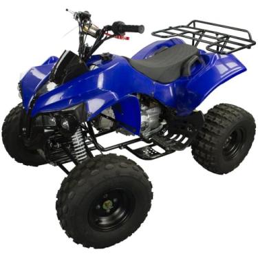 Imagem de Quadriciclo Atv 125cc Gasolina P Elétrica com Ré 0 km Freio a Disco 4t - Tatv125 - Azul