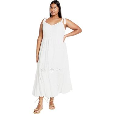 Imagem de City Chic Vestido plus size, vestido Allegra, Branco, 58