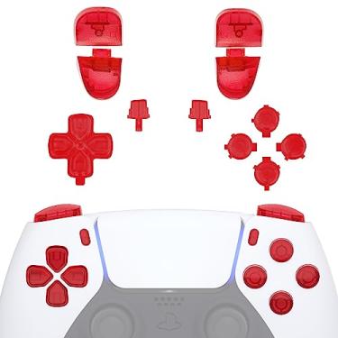 Imagem de eXtremeRate Botões de substituição D-pad R1 L1 R2 L2 Opções de compartilhamento de botões para controle PS5, conjunto completo de botões com ferramentas para controle Playstation 5