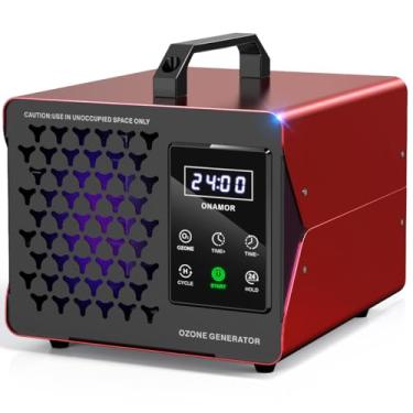 Imagem de ONAMOR Gerador digital de ozônio, eliminador de odores de 180.000 mg, máquina de remoção de odores de ozônio de alta capacidade, eliminador de odor de ozônio, ozonizador para casa, carro, fumaça