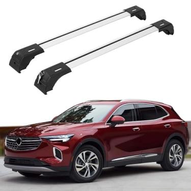 Imagem de ERKUL Barras transversais de rack de teto para Buick Envision 2021-2024 | Barras transversais de alumínio com trava antirroubo para telhado, transportador de carga, bagagem, caiaque, canoa, bicicleta