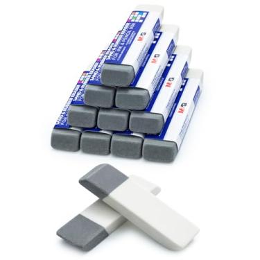 Imagem de M&G Borracha de tinta, 36 peças de borracha de areia fosca, borracha fosca, suprimentos de correção de uso de cabeça dupla, remove lápis de cor e marcações de tinta, adequado para escritório, escola,