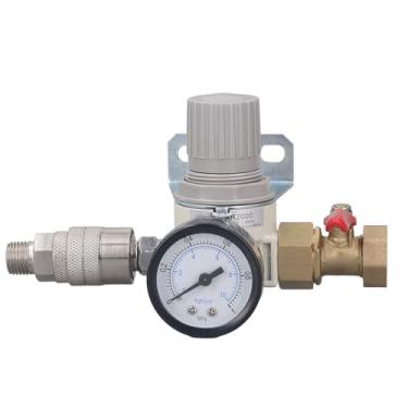 Imagem de Regulador de Compressor de Ar Com Manômetro, Regulador de Pressão de Compressor de Ar Regulador de Pressão de Ar Regulador de Pressão de Substituição de Compressor de Ar AR2000