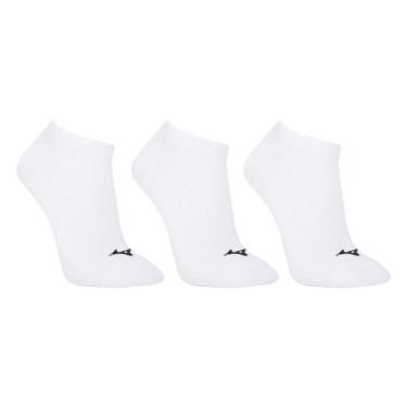 Imagem de Kit c/ 3 Meias Unissex Mizuno Sem Cano 33/38 Branco, Branco, M