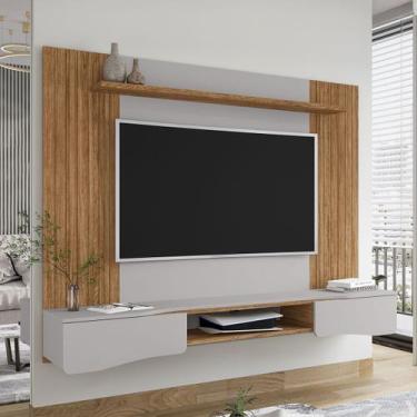 Imagem de Painel para TV Até 65 Polegadas Búzios 2 Portas Cinamomo/Off White - M