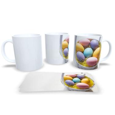 Imagem de Caneca de Porcelana Branca Personalizada Coleção Páscoa