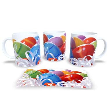 Imagem de Caneca de Porcelana Branca Personalizada Coleção Páscoa