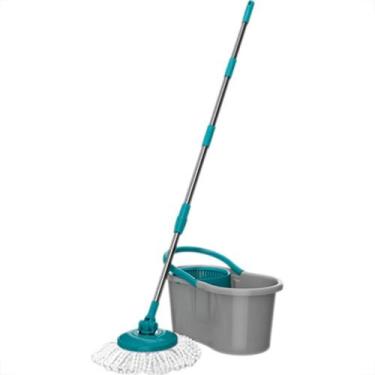Imagem de Rodo Mop Giratorio C/Balde Fit 5010 - FLASH LIMP, Cinza e Verde