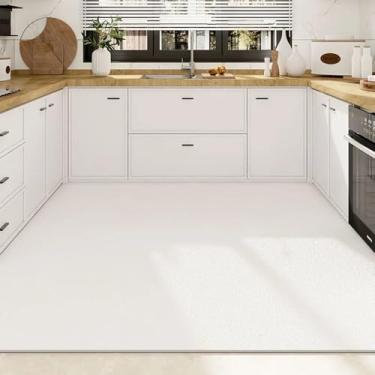 Imagem de Tapete de cozinha moderno para decoração, tapete de couro PVC, cor sólida, tapete para varanda, SY153, PG, 200X200CM
