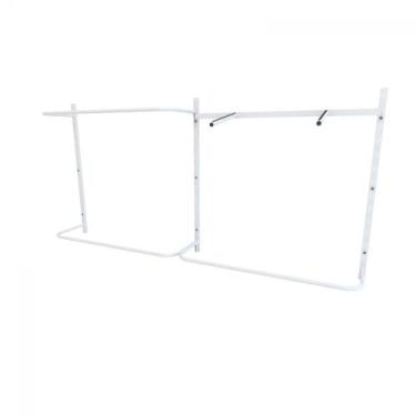 Imagem de Arara de roupas para loja quarto closet 9 peças regulável 200x100 cm c