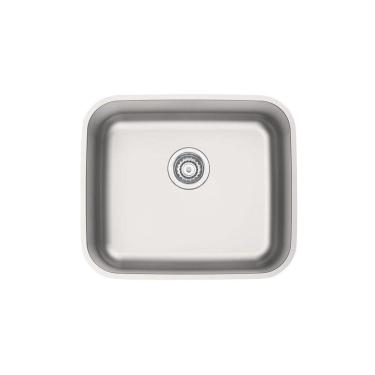 Imagem de Cuba De Embutir Tramontina Dora 40 Bl R6 Em Aço Inox Acetinado Com Válvula 4 1/2