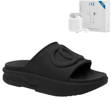 Imagem de Kit Chinelo Nuvem Slide Ortopédico Feminino Original Leve Confortável + Fone Bluetooth-Feminino
