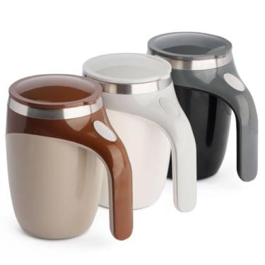 Imagem de Caneca Mixer 380ML em Aço Inox Preparação de Bebidas em Pó com Facilidade na Limpeza com Remoção e Design Moderno e Eficiente UTIMAIS+ (Marrom)