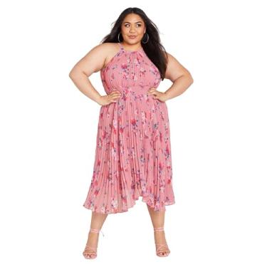 Imagem de City Chic Vestido feminino plus size Miriam PRT, Blush Lotte Bunch, 50