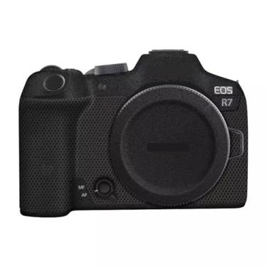 Imagem de Película para câmera Canon EOS R7 antirriscos envoltório de vinil filme de desenho animado protetor corporal casaco acessórios de fotografia adesivo (preto fosco)
