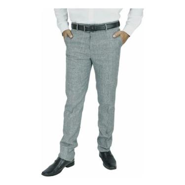 Imagem de Calça Social Masculina Alfaiataria Mescla 1790 - Amil, Chumbo, 40