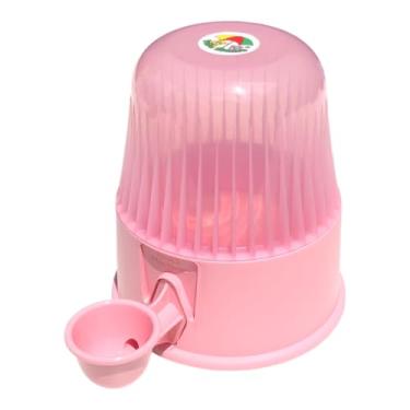 Imagem de Bebedouro Vida Mansa Polipropileno 2L Pet Cão Gato Cor Rosa Transparente
