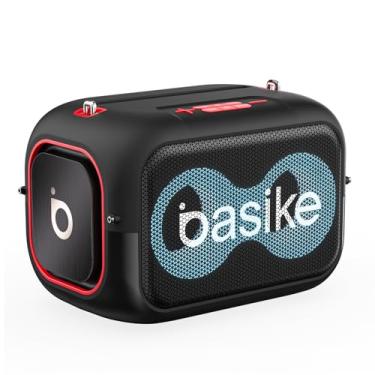 Imagem de Caixa de Som Bluetooth Basike, Caixinha de Som Potente, IPX5, 6 Horas de Bateria, Rádio FM, Entrada AUX/USB/TF, Carregamento Tipo-C (preto)