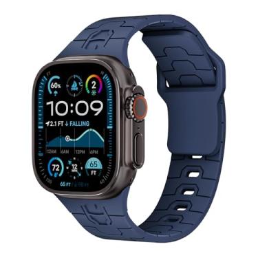 Imagem de Pulseira esportiva compatível com Apple Watch Ultra 2 de 49 mm, 46 mm, 45 mm, 44 mm, 42 mm, 41 mm, 40 mm, 38 mm, para homens e mulheres, pulseira de silicone para Apple Watch séries 10 9, 8, 7, 6, 5 4