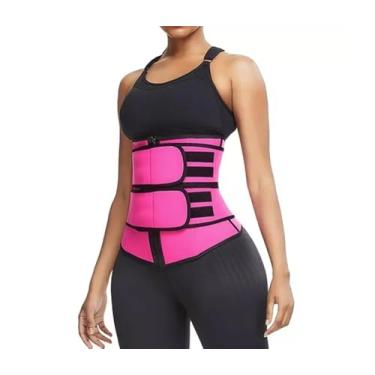 Imagem de Cinta Emagrecedora Térmica Emborrachada Efeito Sauna Para Perder Barriga Tamanho GG