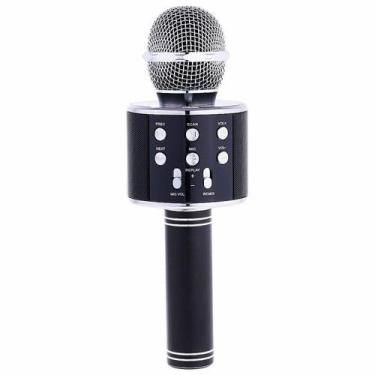 Imagem de Microfone Karaoke Bluetooth 2 Alto-Falant Usb Ws-858 - KTV, preto