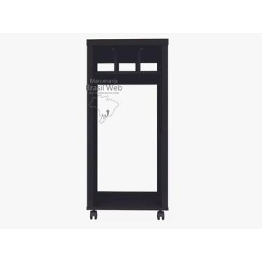 Imagem de Adegueira Bancada Embutir Adega Vinhos com Rodízio PRETO - Marcenaria 