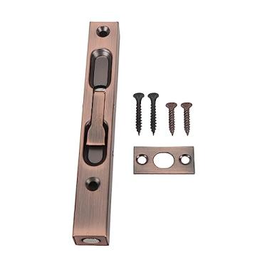 Imagem de Fechadura deslizante de segurança Grcfumo, fechadura deslizante de porta de liga de alumínio, fechadura de segurança de porta de tubo oculto espessada para armário, banheiro, (Ouro rosa)